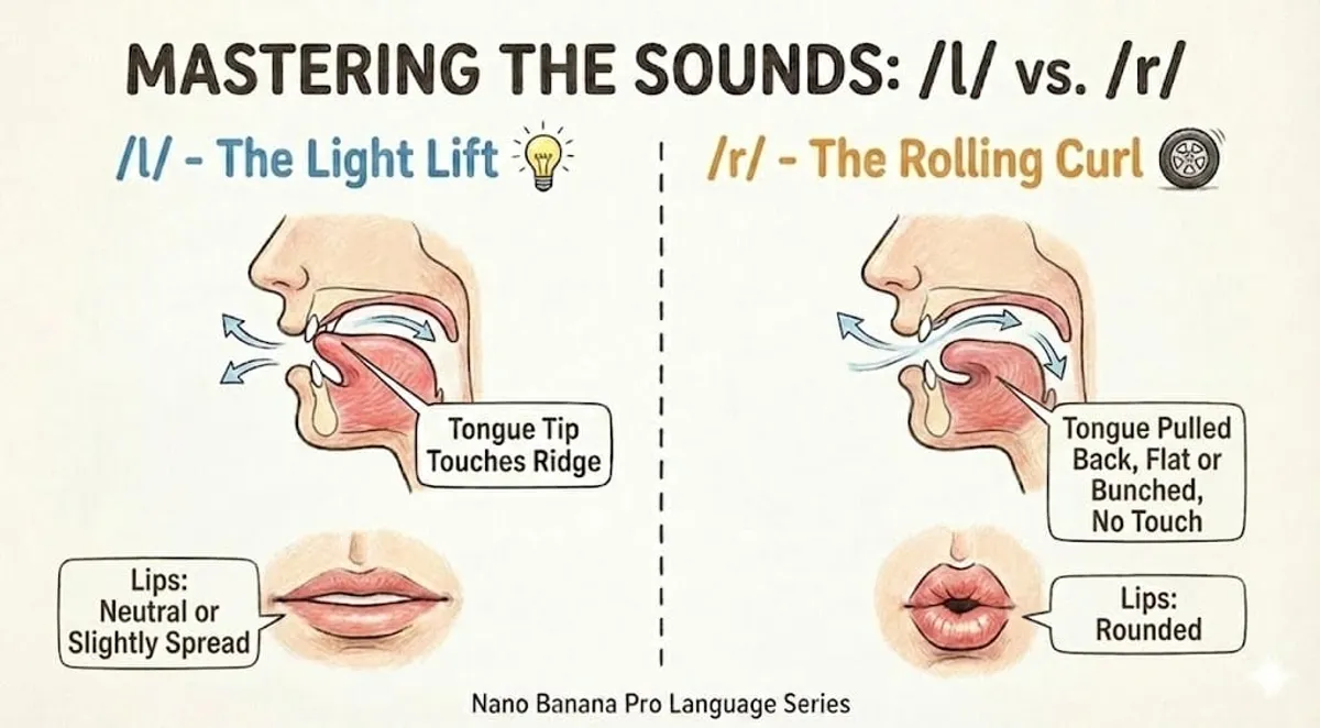 Pronunciation: /l/ vs. /r/