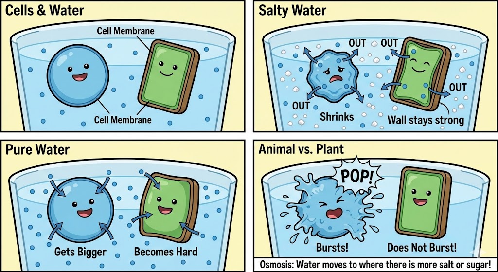 How Water Moves in Cells (Osmosis)